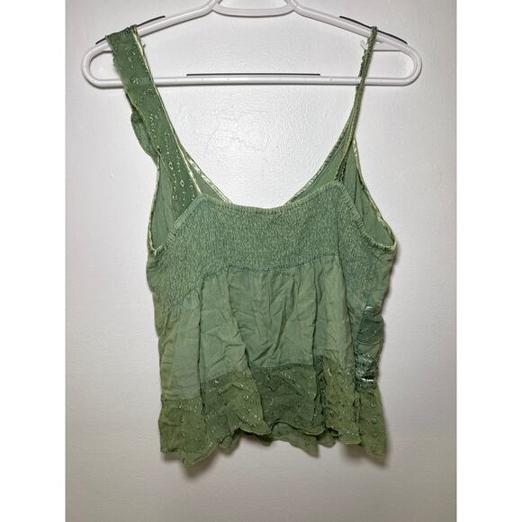 L.S.I green vintage ruffle fairy grunge y2k tank top womens fairygoth festival - Picture 5 of 8